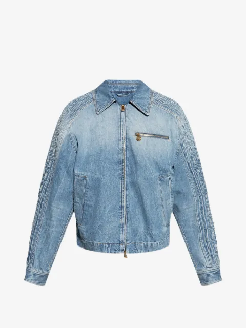 Versace denim zip blouson
