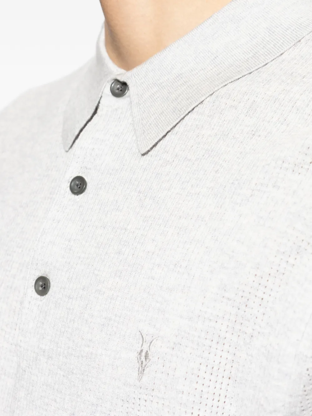 AllSaints Poloshirt met korte mouwen Grijs