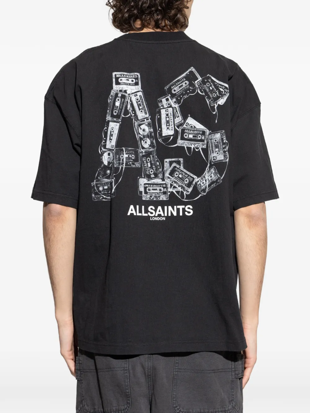 AllSaints Mixtape T-shirt met grafische print Zwart