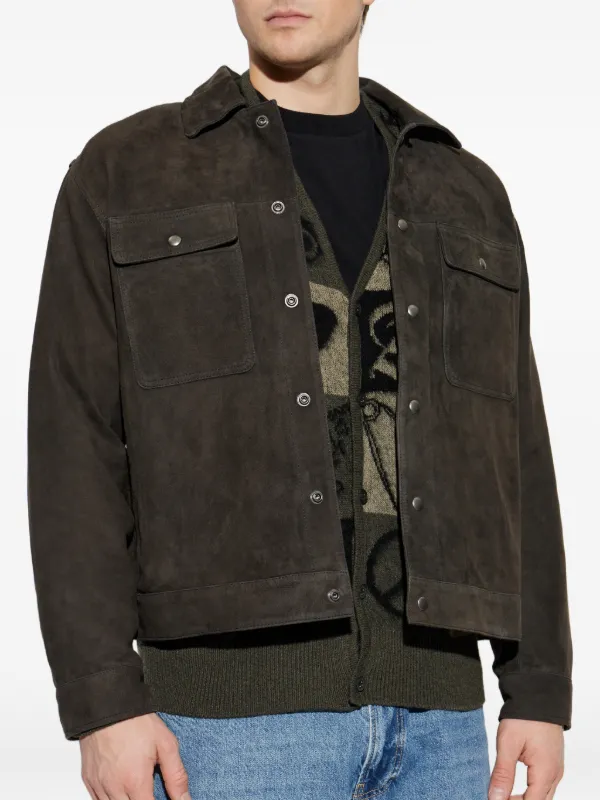 AllSaints Shelton Suede Jacket | Brown | FARFETCH