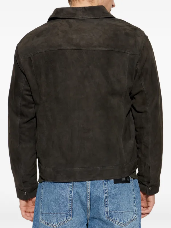 AllSaints Shelton Suede Jacket | Brown | FARFETCH