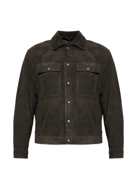 AllSaints veste en cuir à poches boutonnées