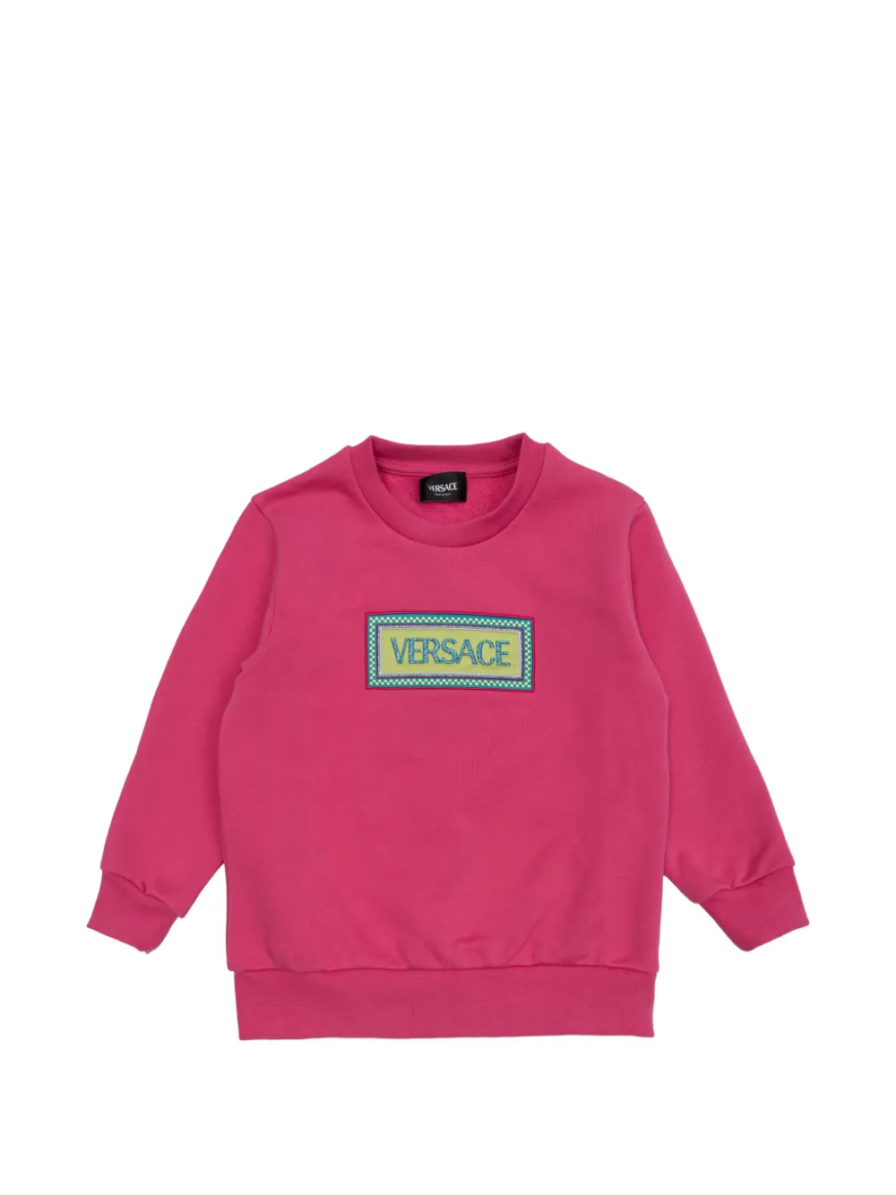 Versace Kids logo-patch sweatshirt - Rosa