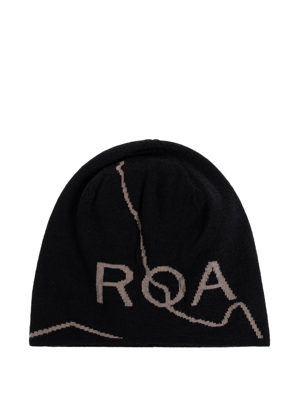 Roa Logo-print Beanie Hat In Gold