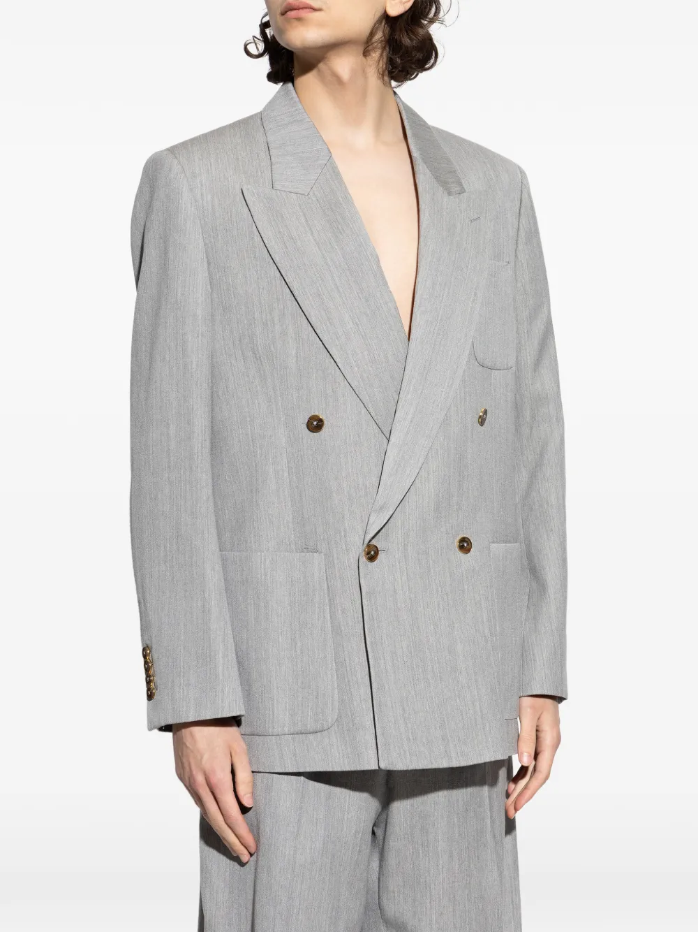  Amiri Double-breasted Blazer - Grey 