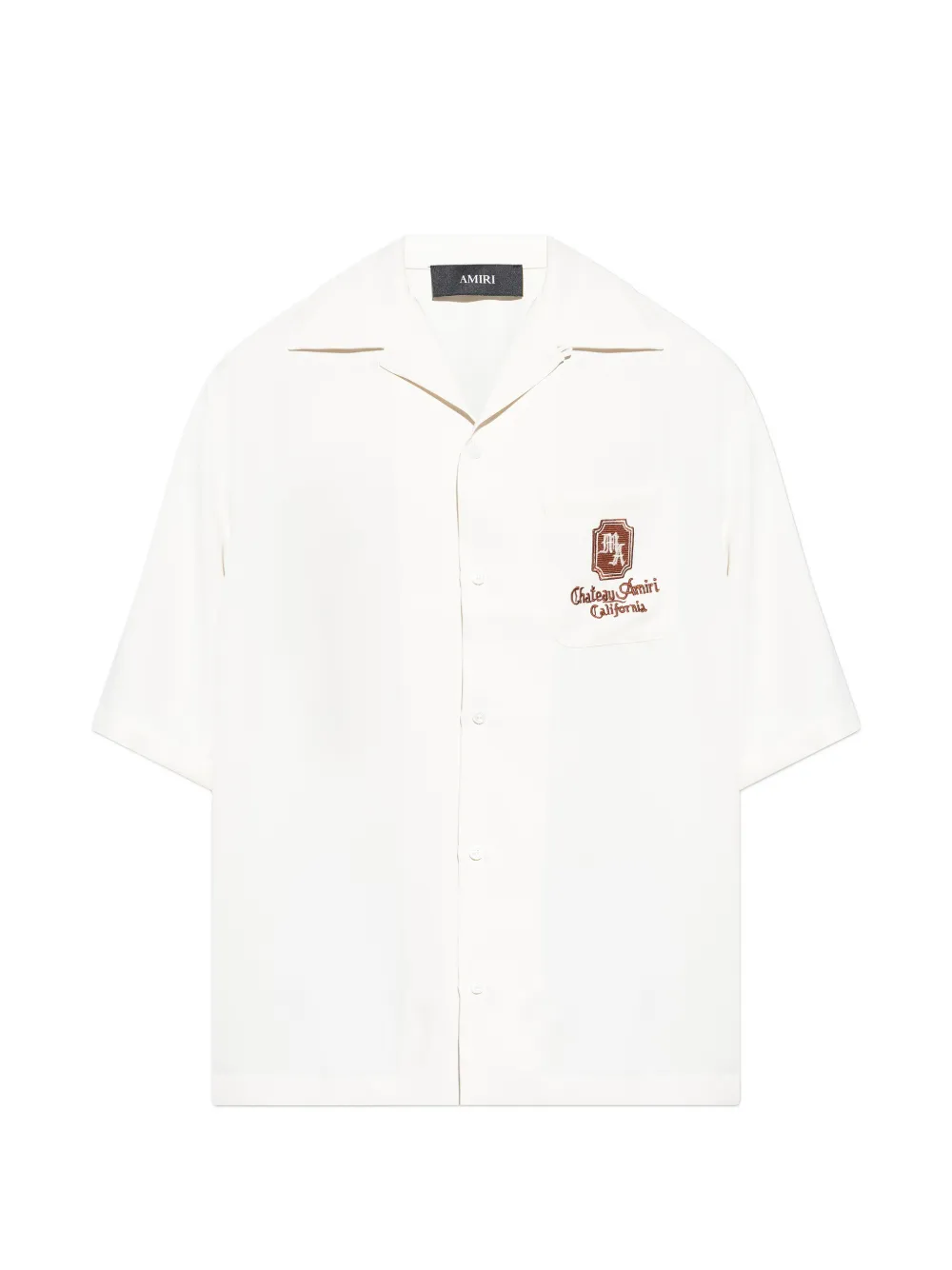 AMIRI logo-embroidered shirt - Toni neutri
