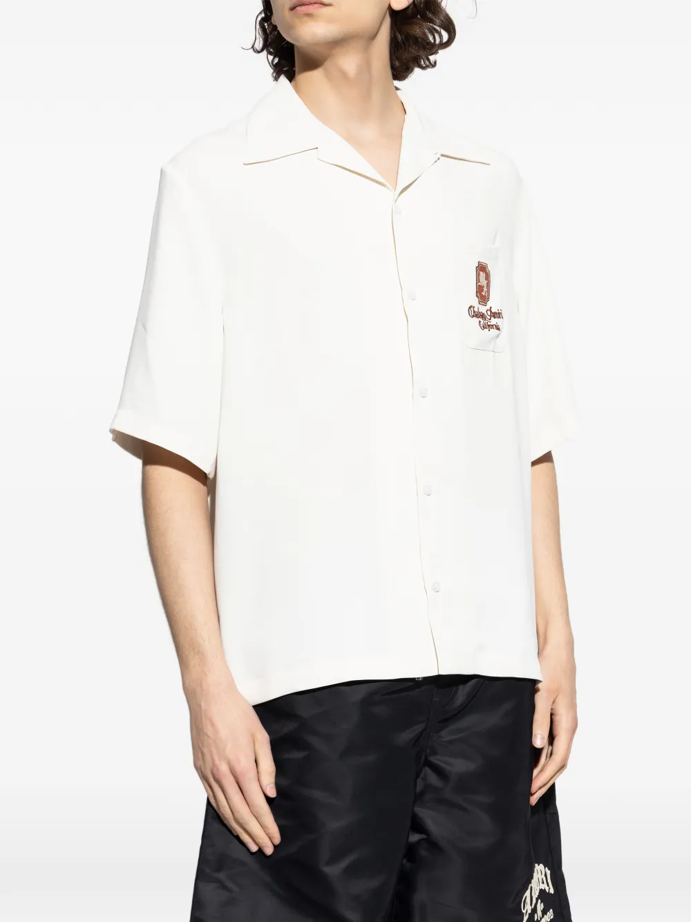  Amiri Logo-embroidered Shirt - Neutrals 