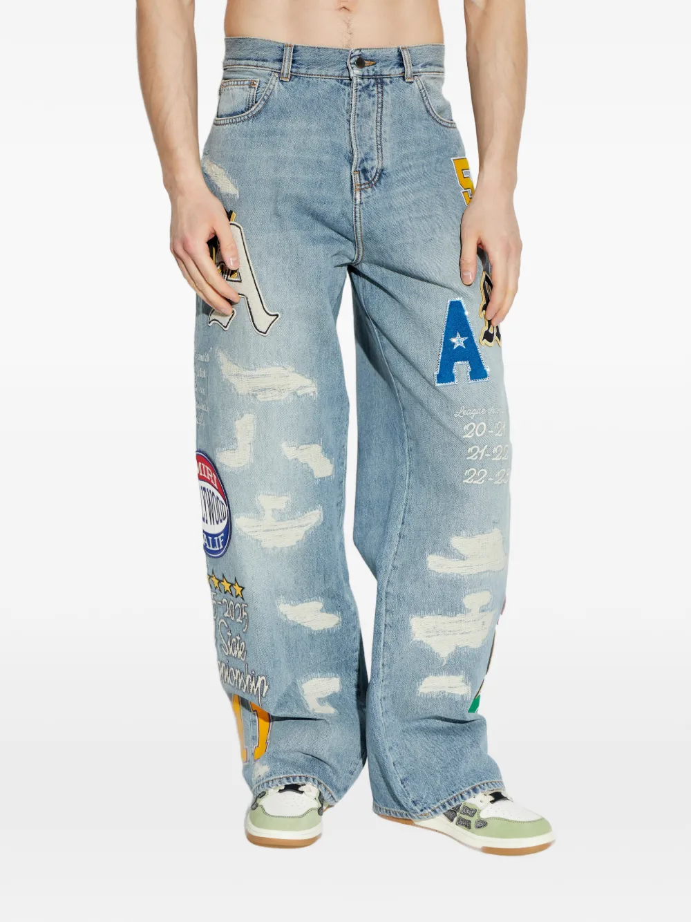  Amiri Patchwork Jeans - Blue 