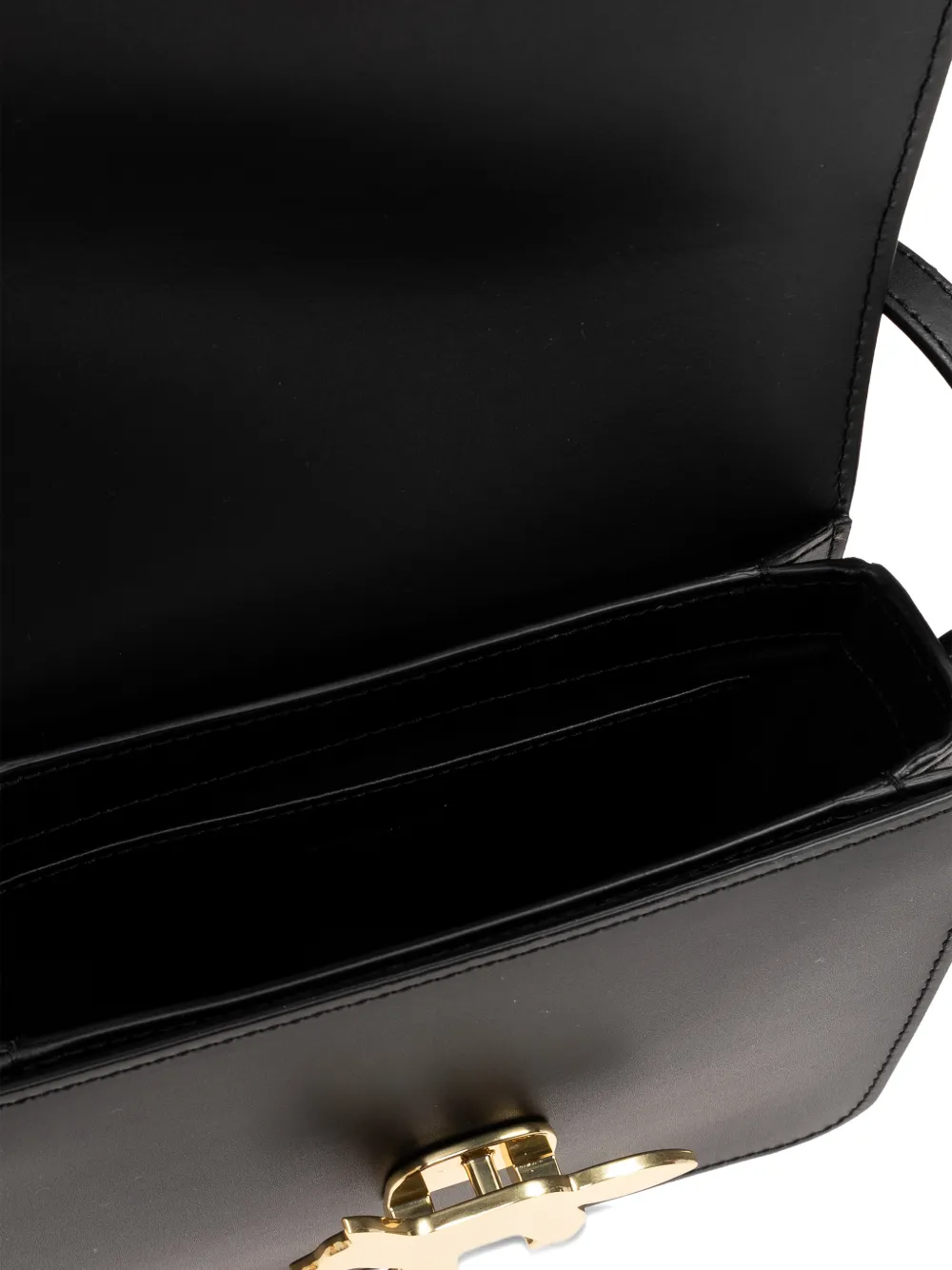 Maison Kitsuné Edie leren crossbodytas Zwart