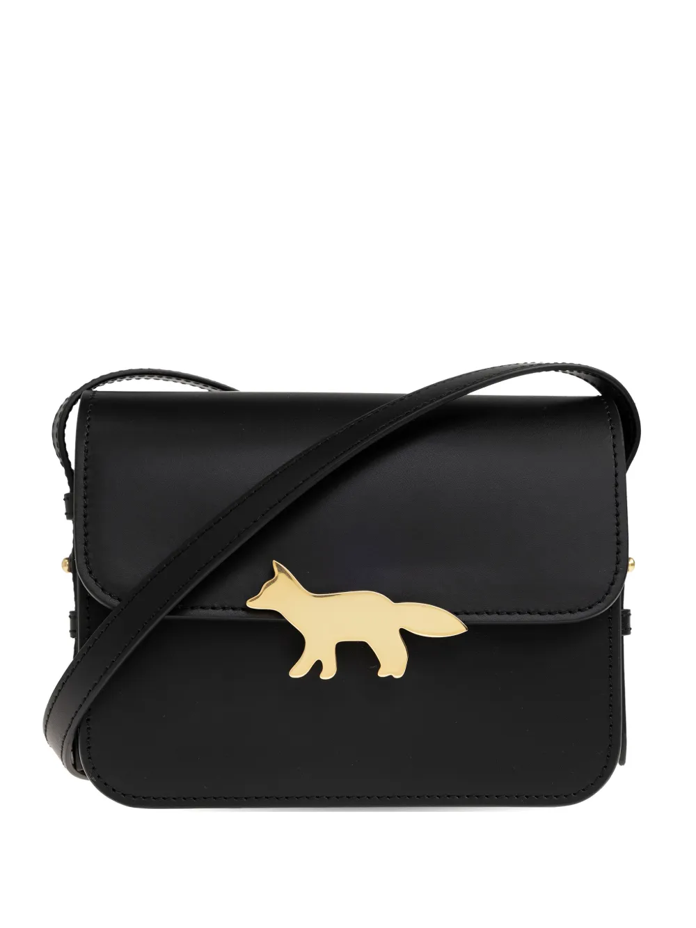 Maison Kitsuné Edie leather cross body bag - Nero