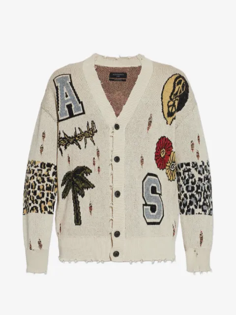 AllSaints كارديغان بزينة جرافيك