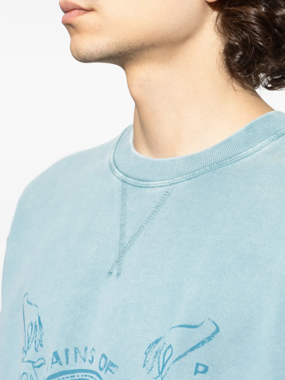 Maison Kitsuné Sweater met ronde hals Blauw