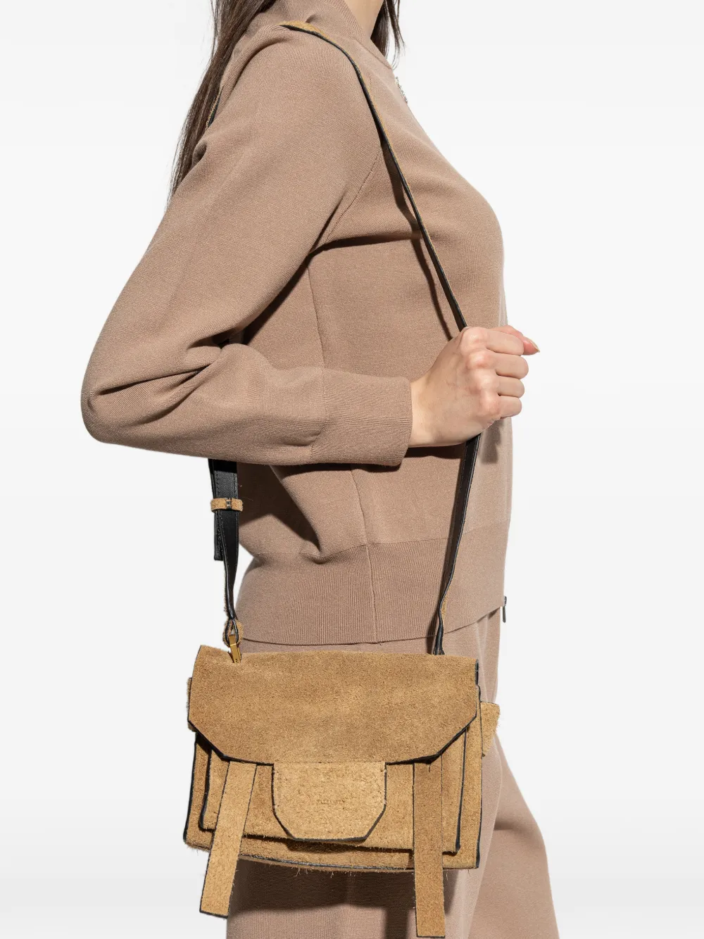  Allsaints Mini Ursa Flap-closure Leather Cross Body Bag - Brown 