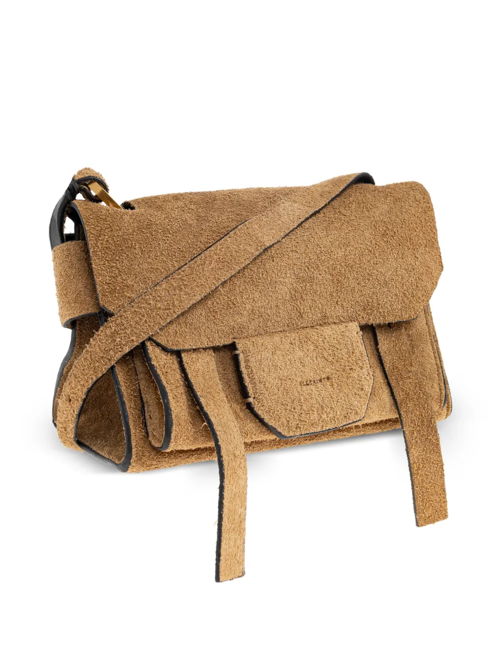  Allsaints Mini Ursa Flap-closure Leather Cross Body Bag - Brown 