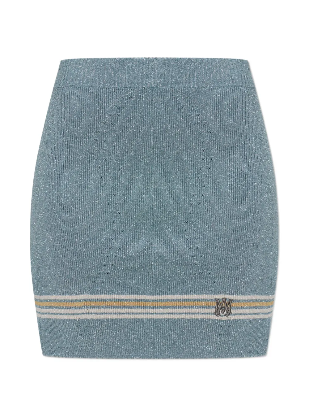 AMIRI logo-detail mini skirt - Blu