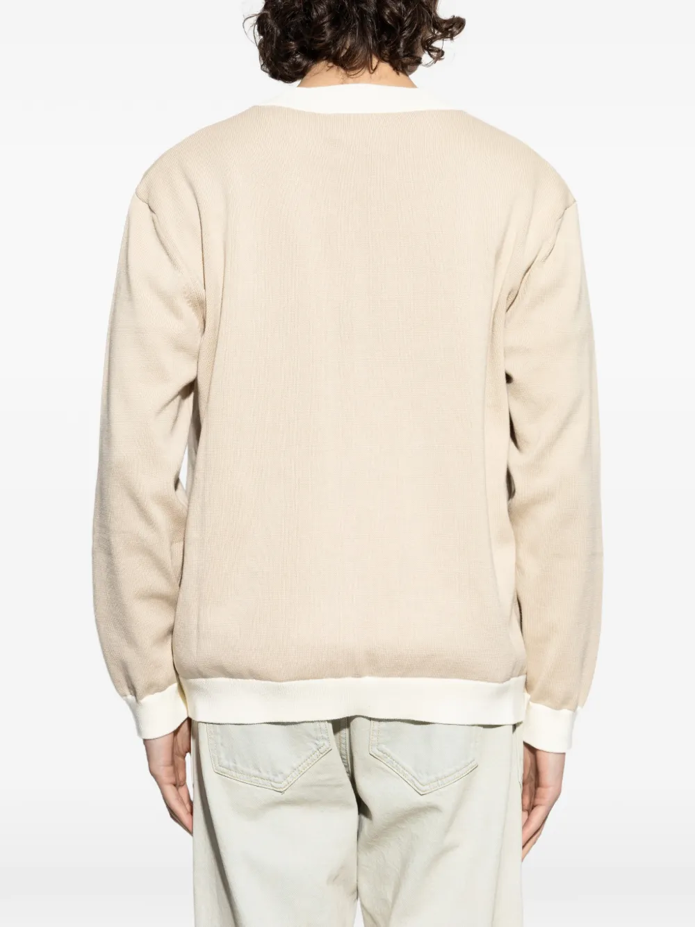 Maison Kitsuné Vest met knopen en V-hals Beige