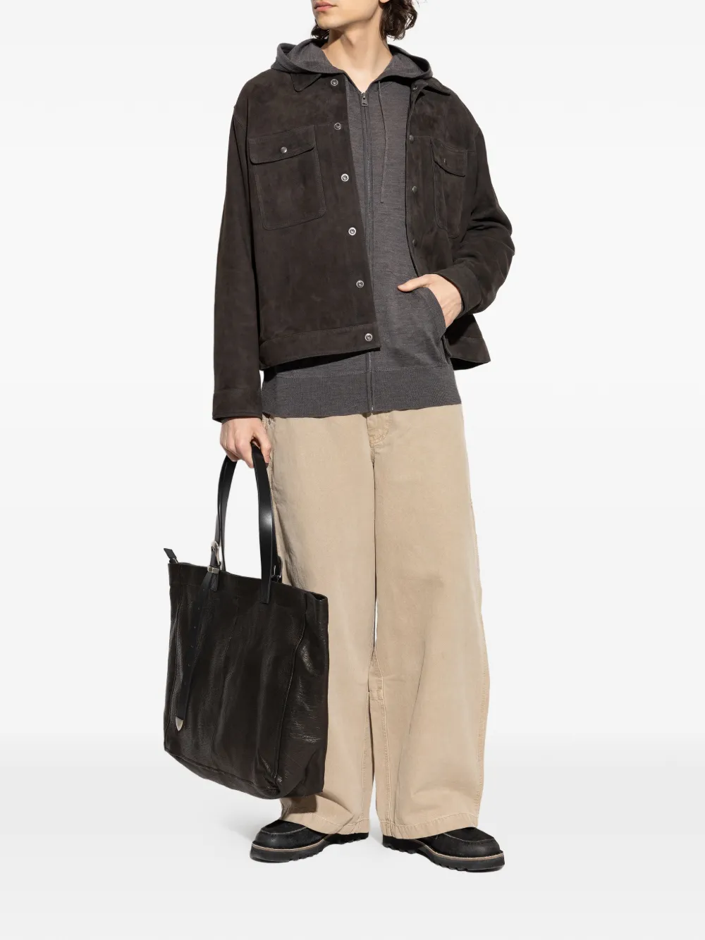 AllSaints Hoodie met rits Grijs