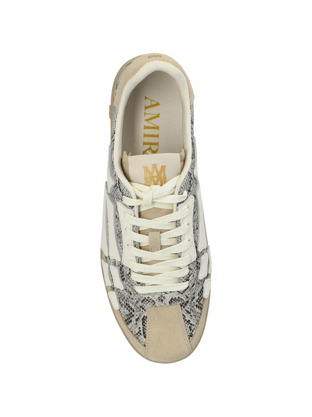 AMIRI bone-detail snakeskin-effect sneakers Beige