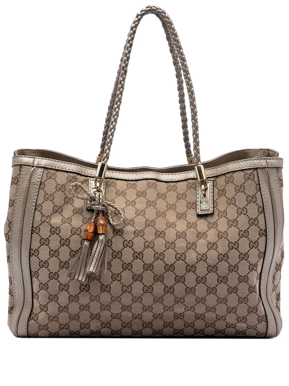 Gucci Pre-Owned Borsa tote Bella media in tela GG 2016-2025 - Marrone