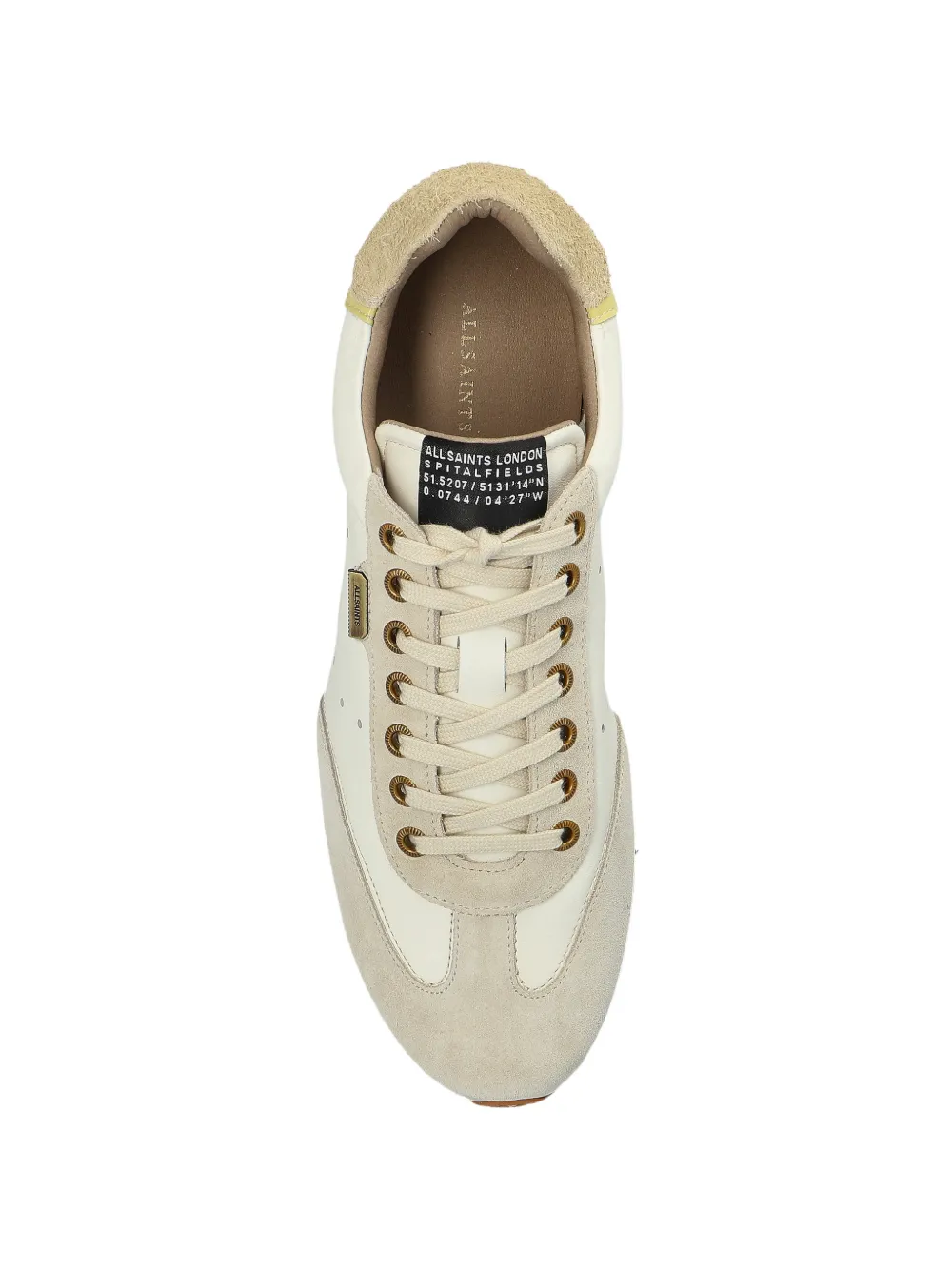 AllSaints Liam sneakers met suède vlak Beige