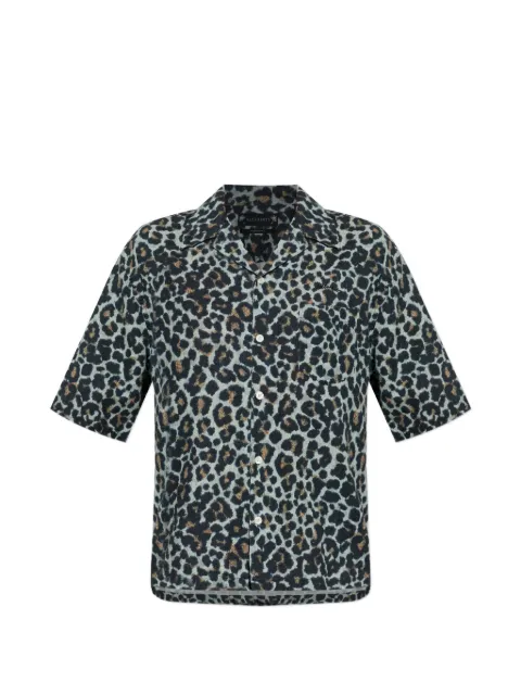 AllSaints leopard-pattern pocket shirt