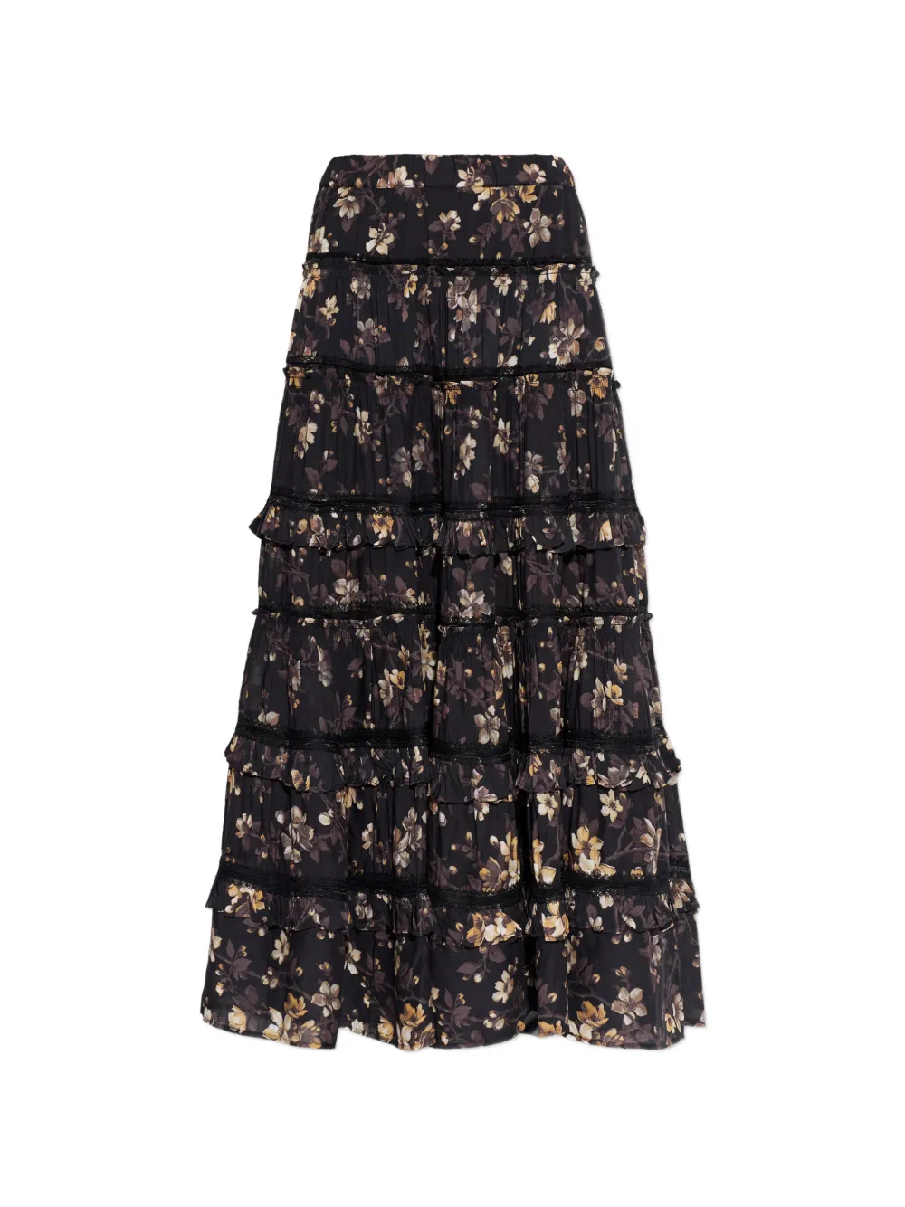 AllSaints Rock mit Blumen-Print - Schwarz
