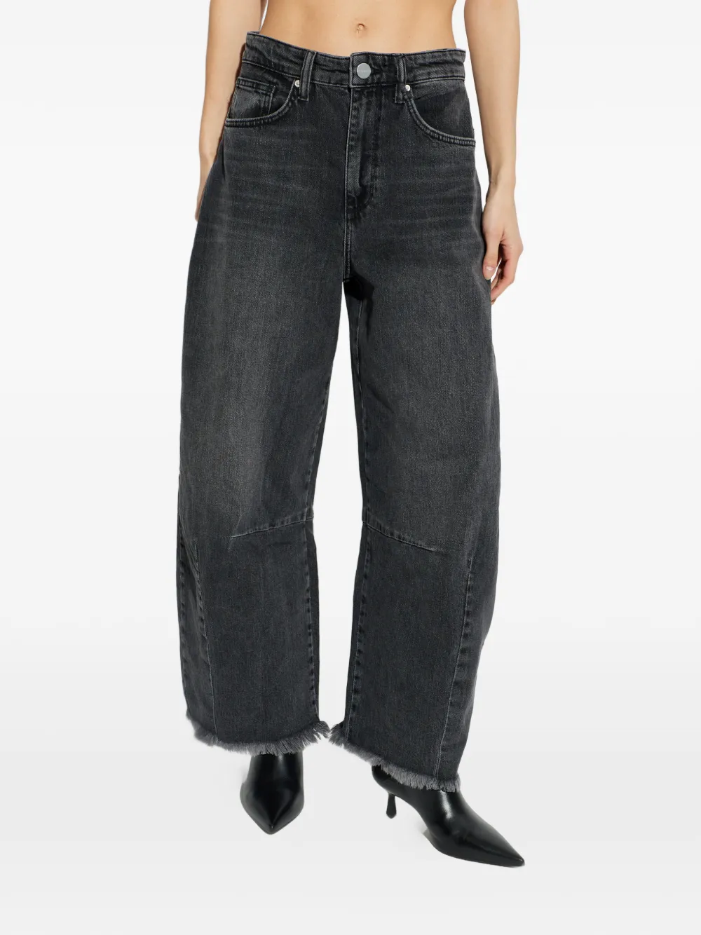  Allsaints Payton Frayed Jeans - Black 