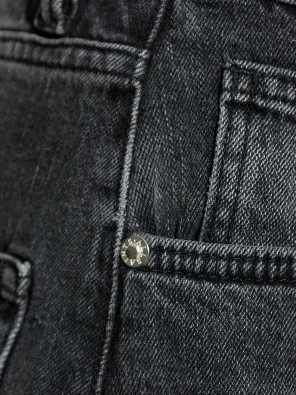 AllSaints Payton jeans met franje Zwart
