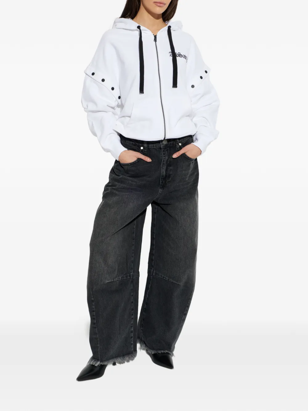  Allsaints Payton Frayed Jeans - Black 