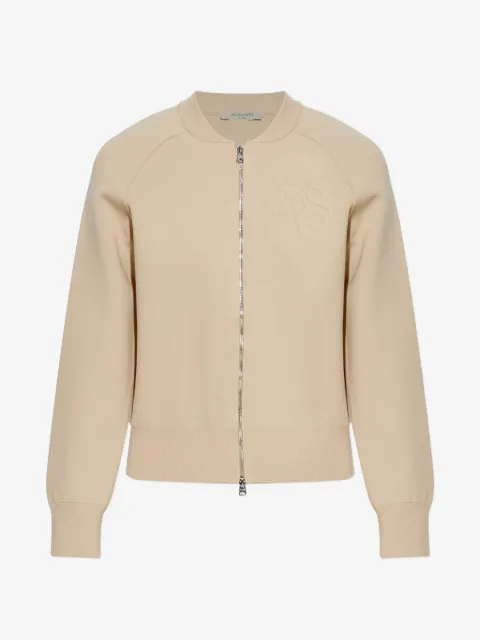 AllSaints Sonny logo-embossed cardigan