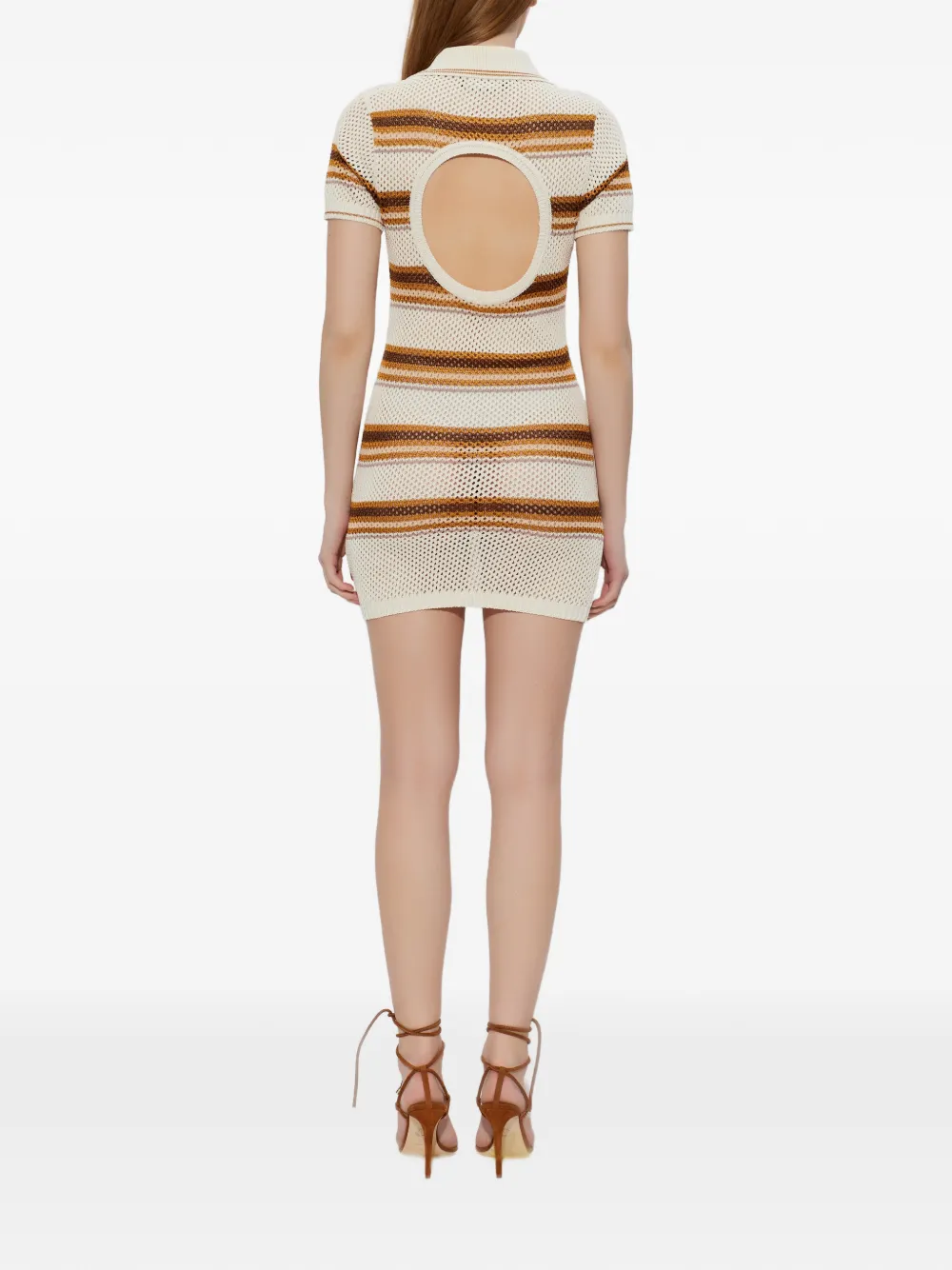 AMIRI MA gestreept mini-polojurk Beige