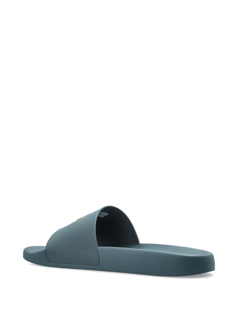 AllSaints Date slippers met logoprint Blauw