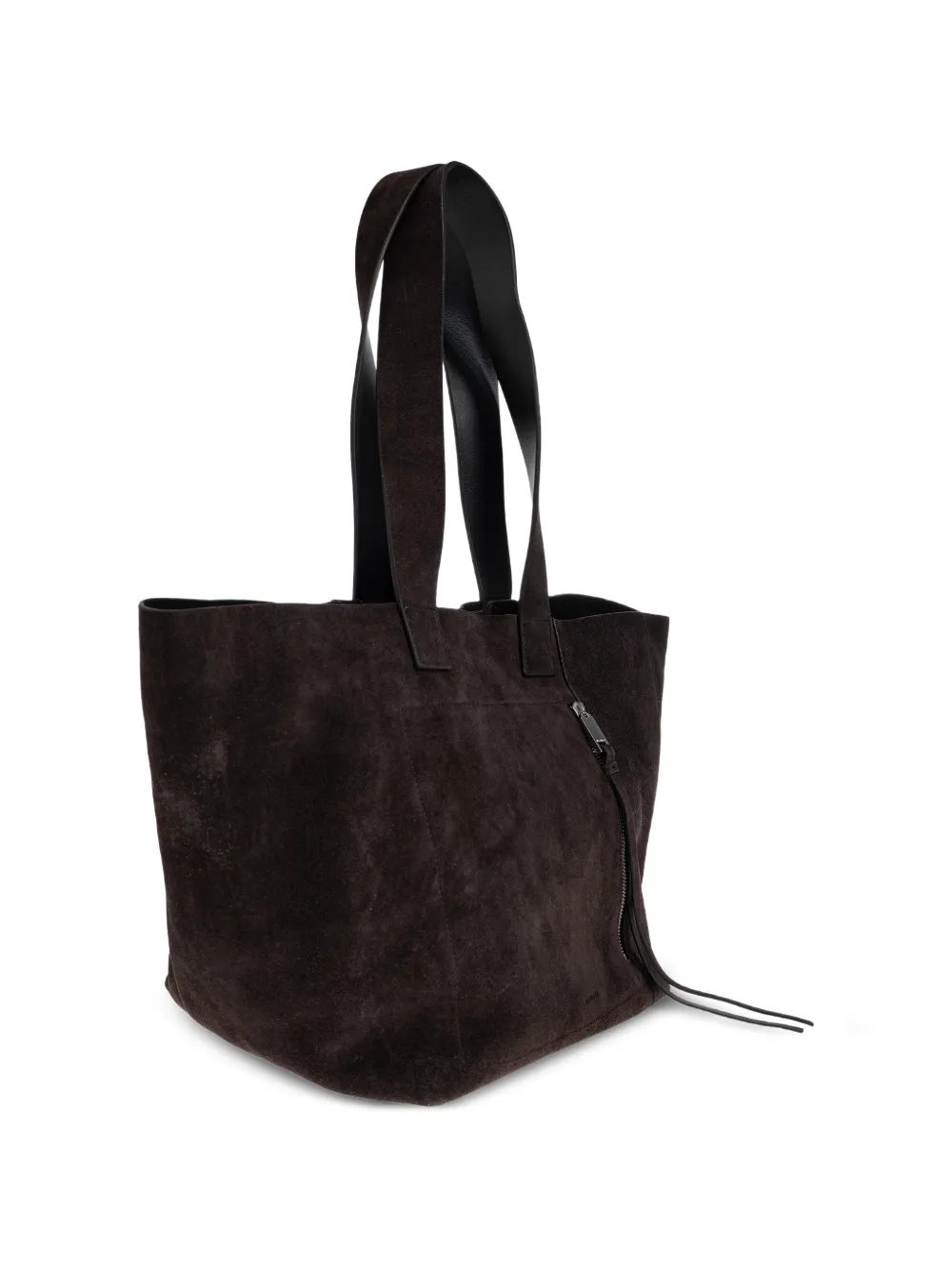  Allsaints Alba Zip Leather Tote Bag - Brown 