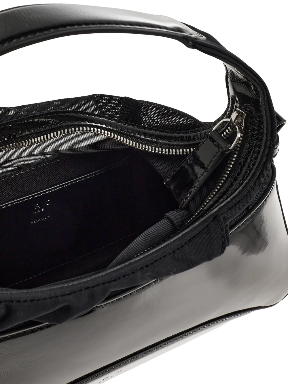 IRO Mesh leren shopper Zwart