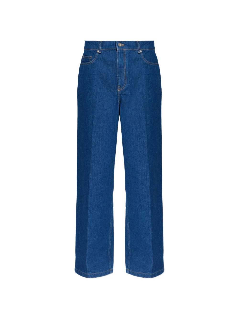 Maison Kitsuné five-pockets high-waisted jeans - Blu