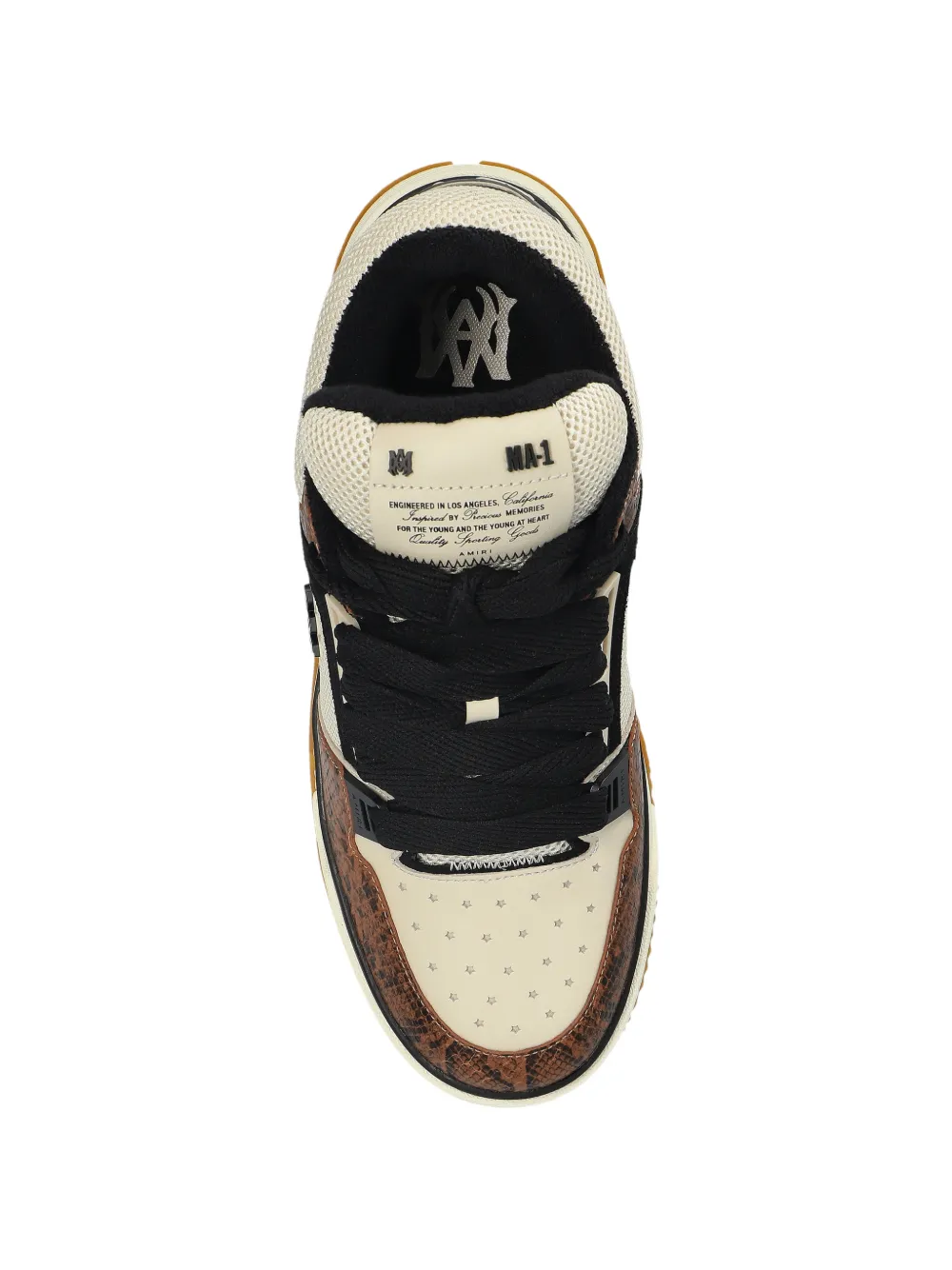 AMIRI snakeskin logo sneakers Beige