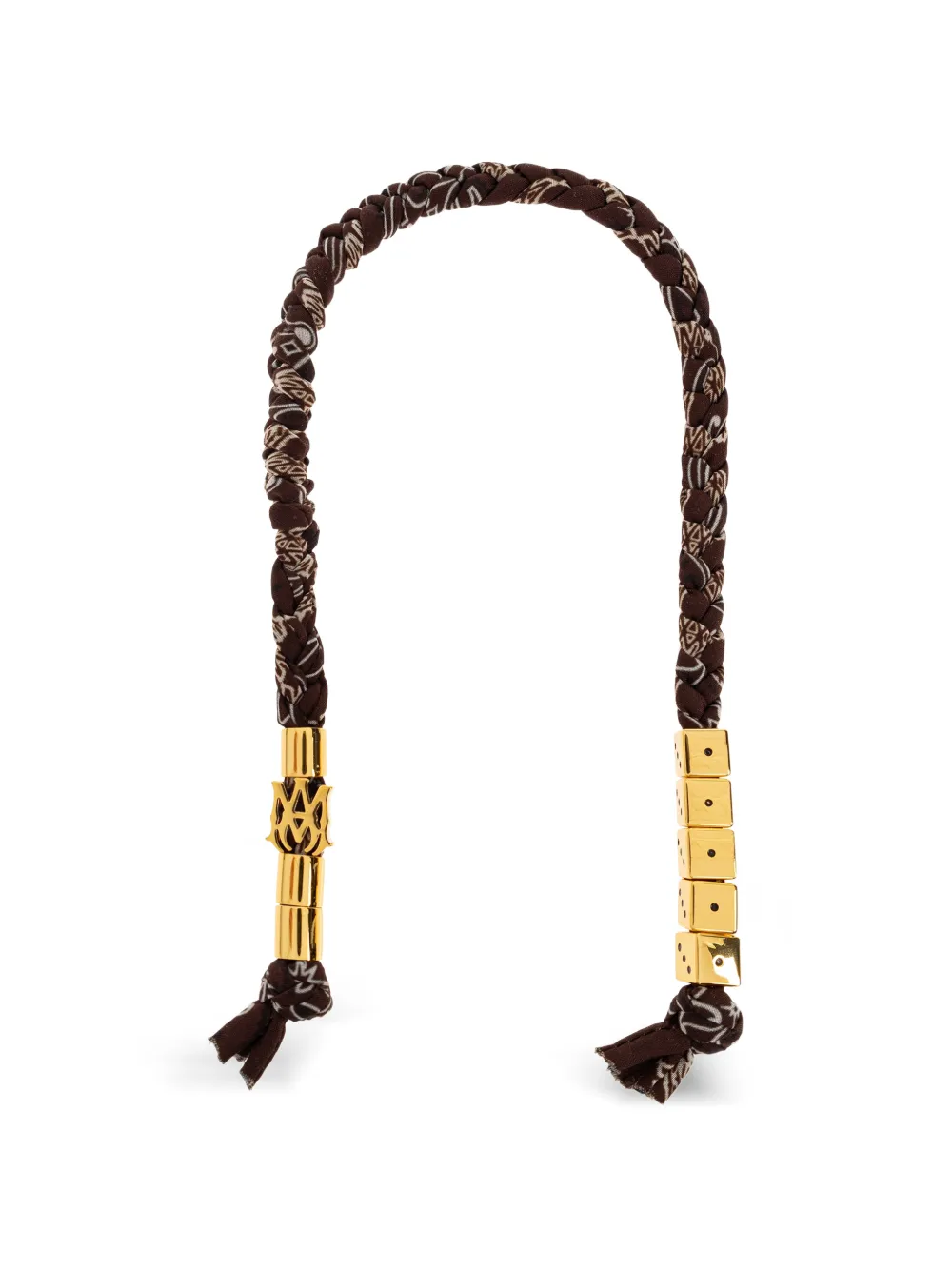  Amiri Dice Beaded Keyring - Brown 