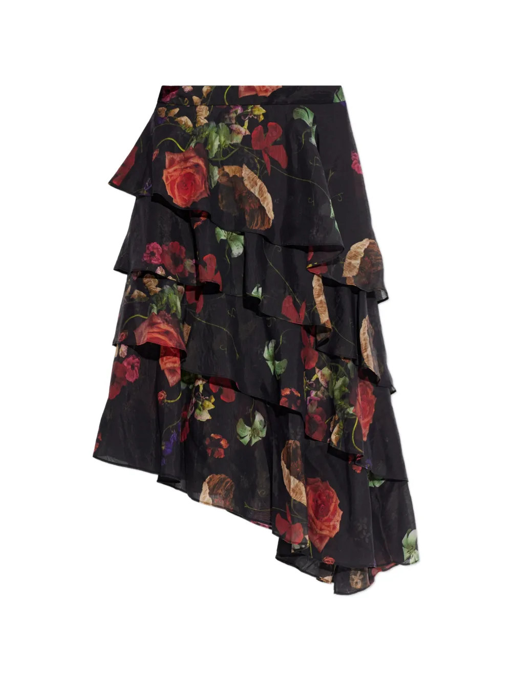 AllSaints Gonna asimmetrica Caya con ruches - Nero