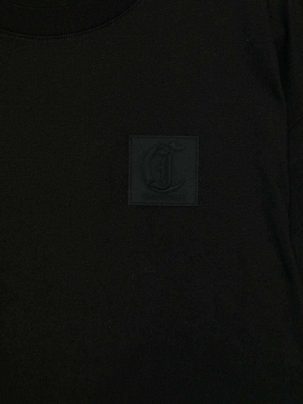Just Cavalli T-shirt met logopatch Zwart