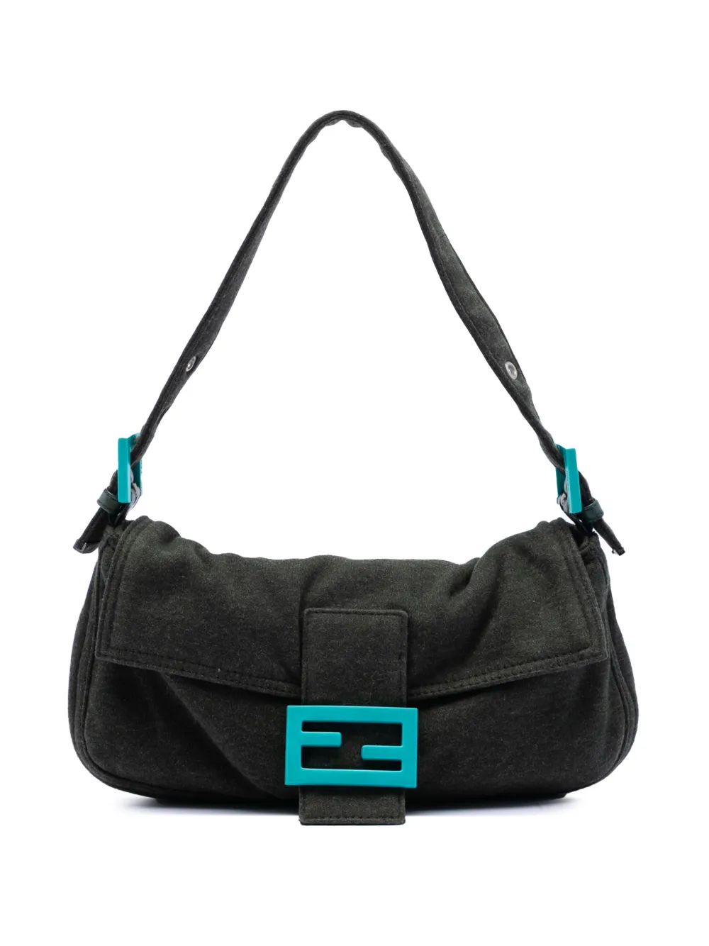 Fendi Pre-Owned 2000-2010 Wool Baguette shoulder bag - Verde