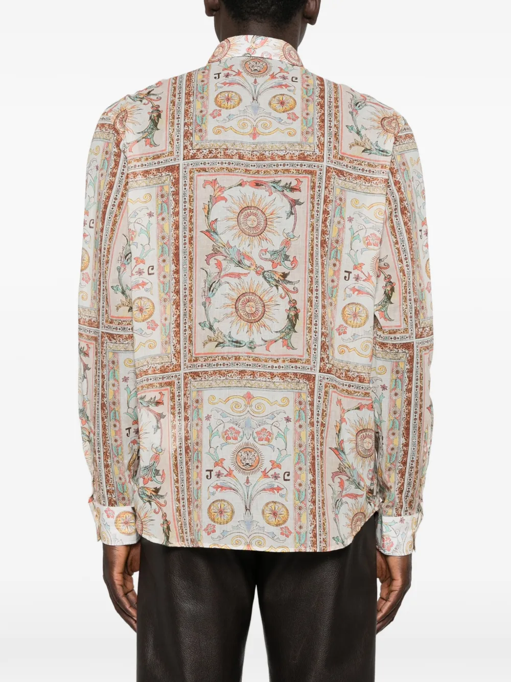 Just Cavalli Overhemd met print Beige