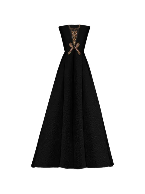 Gemy Maalouf vestido largo con hombros estructurados