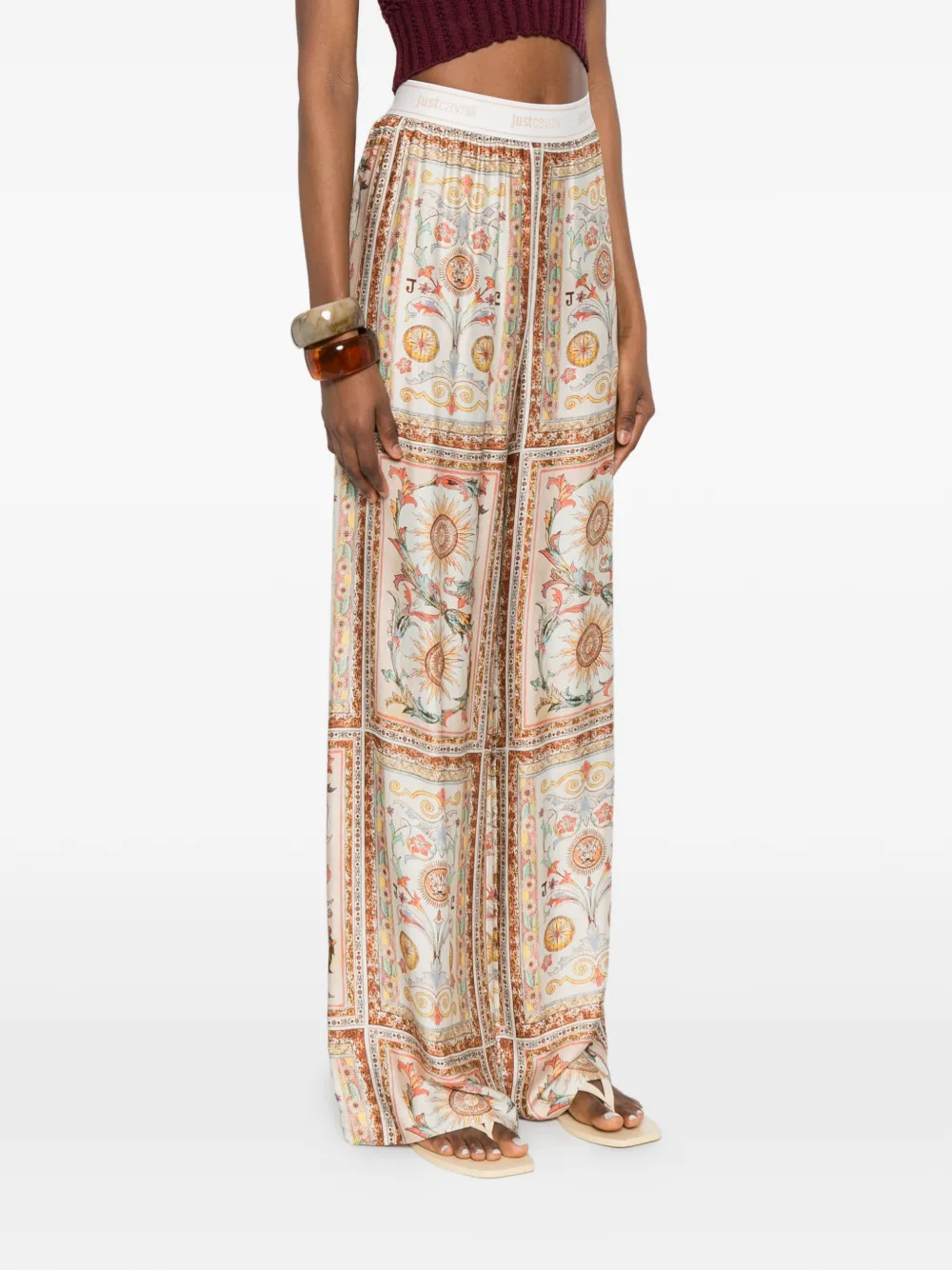  Just Cavalli Persian Tarot Print Trousers - Neutrals 