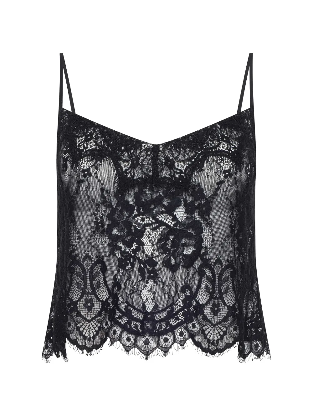 L'Agence Caylee laced top - Nero