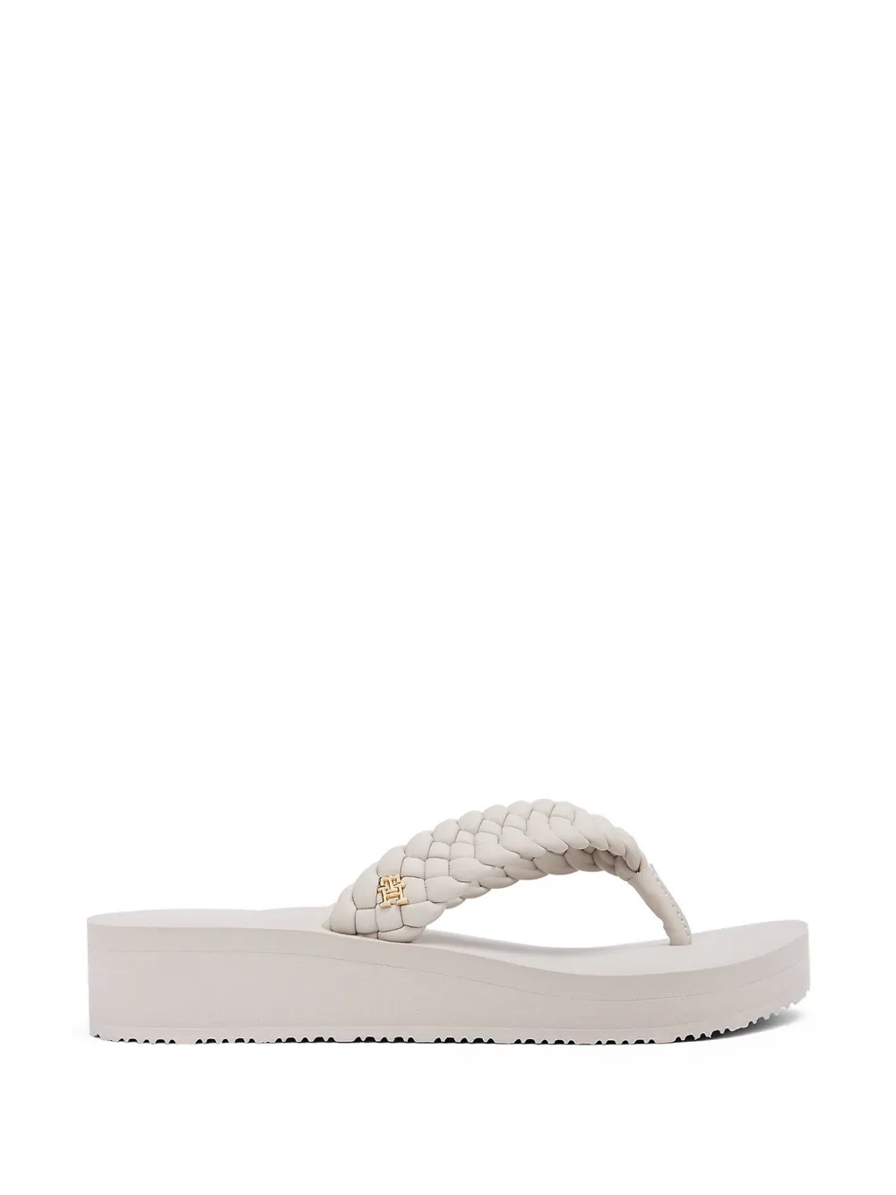 Tommy Hilfiger Plateau-Sandalen mit Flechtdetail - Grau