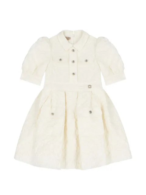 ELIE SAAB JUNIOR logo-detail taffeta dress