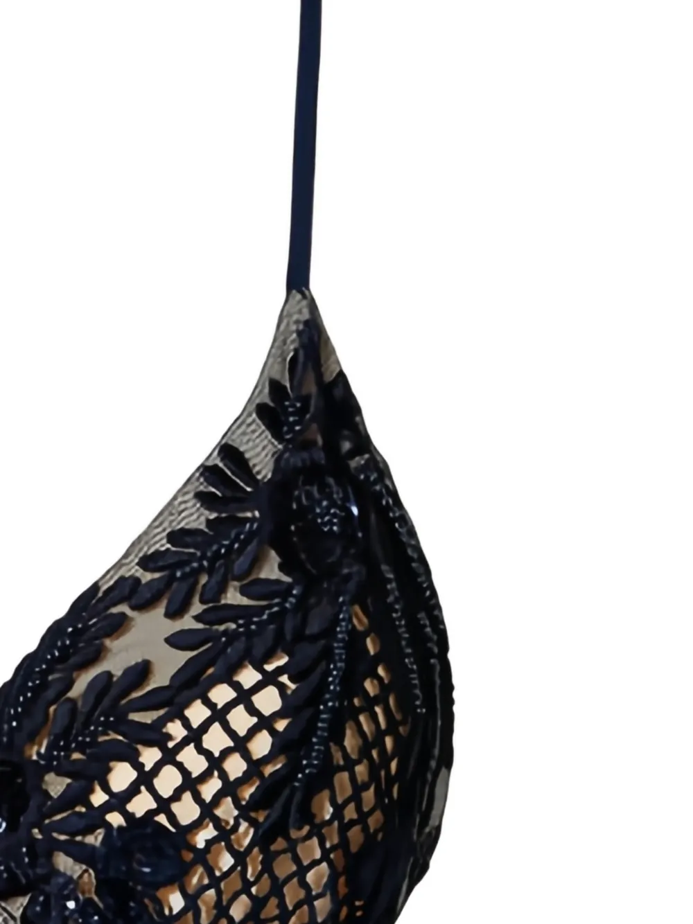 TWINSET Macramé triangel bikinitop met borduurwerk Blauw