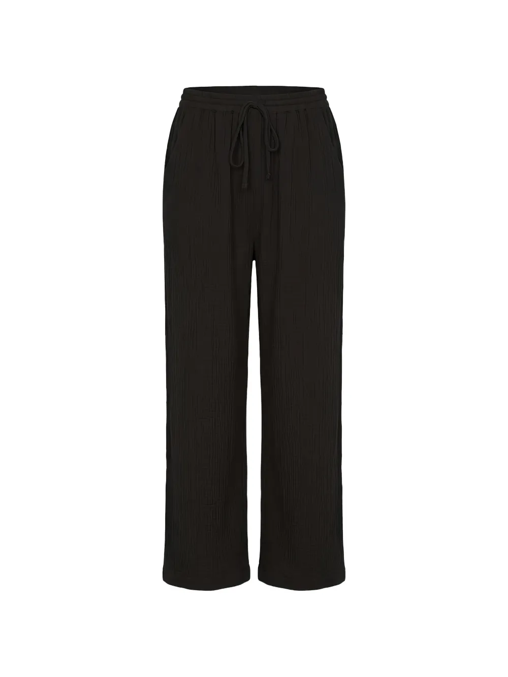  Xirena Devon Drawstring Textured Trousers - Black 
