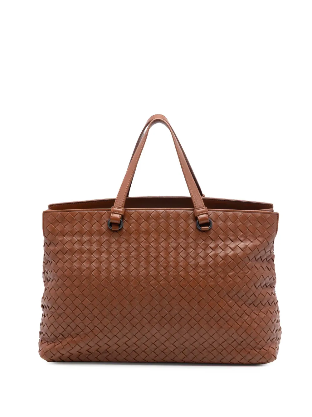 Bottega Veneta Pre-Owned Borsa tote in nappa con motivo Intrecciato 2012-2025 - Marrone
