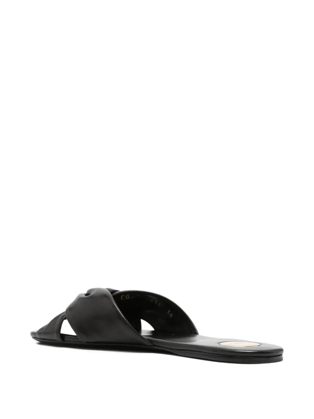Saint Laurent Leren sandalen Zwart